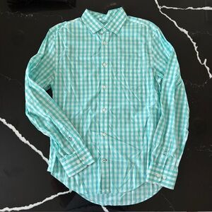 GAP Men's Turquoise Plaid Button Down Shirt